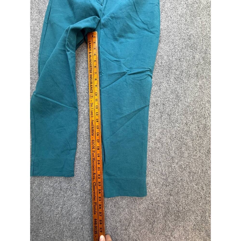 LOFT Julie Women’s Size 8 Teal Cotton Blend Straight Leg Ankle Pants - Picture 8 of 10